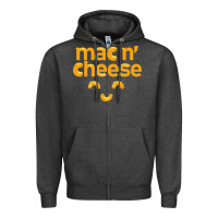 Charcoal Heather mac n' cheese funny macaroni with cheese lover gift Zipper Hoodie - linhVisuals