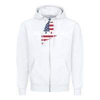 White made in maine american flag funny patriotic state lover gift Zipper Hoodie - linhVisuals