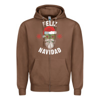 Chestnut mexican christmas sugar skull feliz navidad spanish speaking xmas gift Zipper Hoodie - linhVisuals