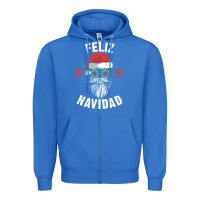 True Royal mexican christmas sugar skull feliz navidad spanish speaking xmas gift Zipper Hoodie - linhVisuals