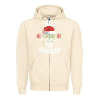 Sandshell mexican christmas sugar skull feliz navidad spanish speaking xmas gift Zipper Hoodie - linhVisuals