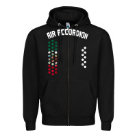 Black mexican flag air accordion music instrument lover gift Zipper Hoodie - linhVisuals