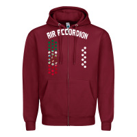 Burgundy mexican flag air accordion music instrument lover gift Zipper Hoodie - linhVisuals