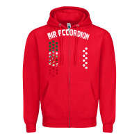 Red mexican flag air accordion music instrument lover gift Zipper Hoodie - linhVisuals