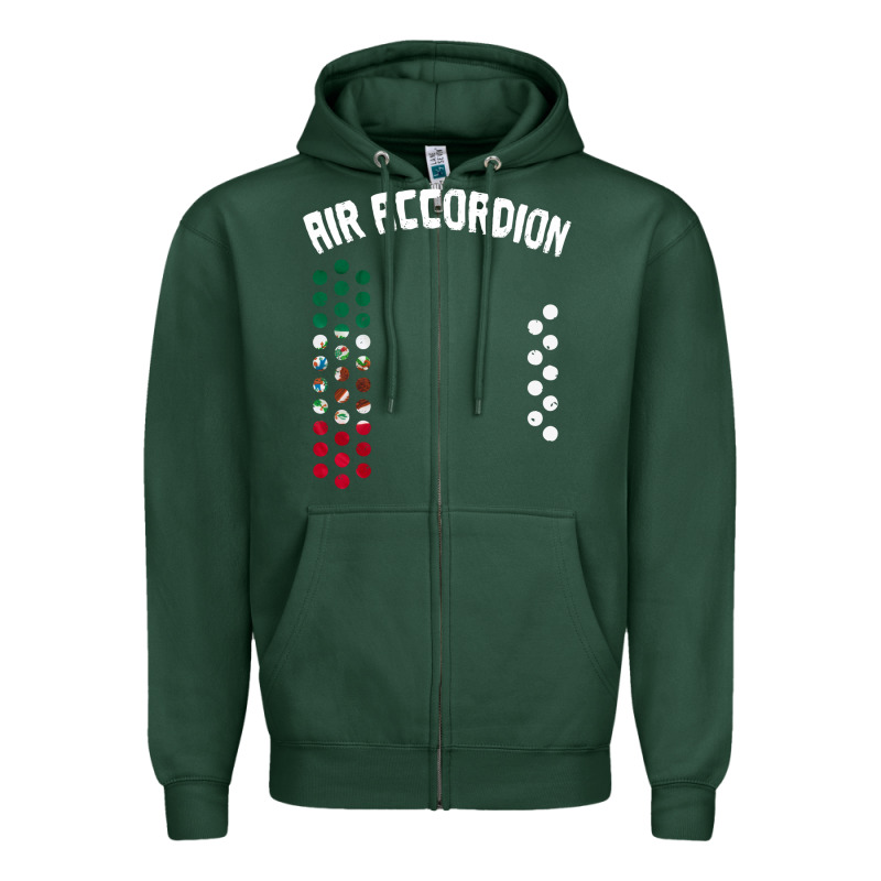 Mexican Flag Air Accordion Music Instrument Lover Gift Zipper Hoodie by linhVisuals | Teevron
