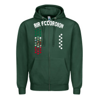 Sports Green mexican flag air accordion music instrument lover gift Zipper Hoodie - linhVisuals