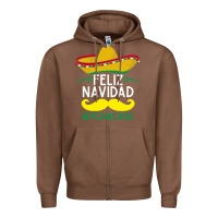 Chestnut mexicans say feliz navidad bitchahos funny merry christmas sombrero Zipper Hoodie - linhVisuals