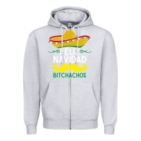 Heather Grey mexicans say feliz navidad bitchahos funny merry christmas sombrero Zipper Hoodie - linhVisuals