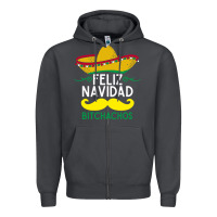 Smoke mexicans say feliz navidad bitchahos funny merry christmas sombrero Zipper Hoodie - linhVisuals