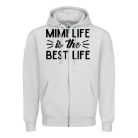 Dove Grey mimi life is the best life blessed grandma mom cute gift Zipper Hoodie - linhVisuals