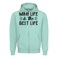 Seafoam mimi life is the best life blessed grandma mom cute gift Zipper Hoodie - linhVisuals