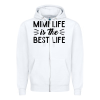 White mimi life is the best life blessed grandma mom cute gift Zipper Hoodie - linhVisuals
