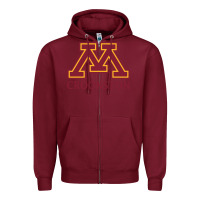 Burgundy minnesota crookston, apparel Zipper Hoodie - linhVisuals