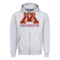 Heather Grey minnesota crookston, apparel Zipper Hoodie - linhVisuals