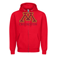 Red minnesota crookston, apparel Zipper Hoodie - linhVisuals