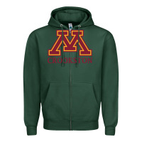 Sports Green minnesota crookston, apparel Zipper Hoodie - linhVisuals
