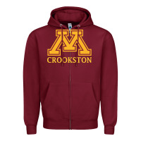 Burgundy minnesota crookston, apparel Zipper Hoodie - linhVisuals