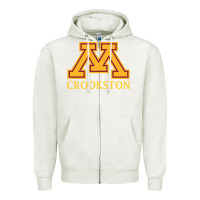 Oatmeal Heather minnesota crookston, apparel Zipper Hoodie - linhVisuals