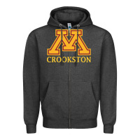 Charcoal Heather minnesota crookston, apparel Zipper Hoodie - linhVisuals