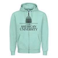 Seafoam american university Zipper Hoodie - linhVisuals