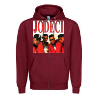 Burgundy jodeci Zipper Hoodie - linhVisuals