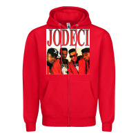 Red jodeci Zipper Hoodie - linhVisuals