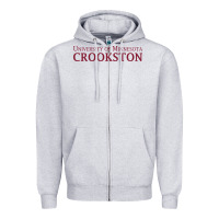 Heather Grey University of Minnesota Crookston, apparel Zipper Hoodie - linhVisuals
