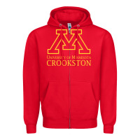 Red university of minnesota  crookston, Gear Zipper Hoodie - linhVisuals