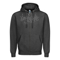 Charcoal Heather broken bells Zipper Hoodie - linhVisuals