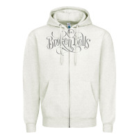 Oatmeal Heather broken bells Zipper Hoodie - linhVisuals