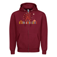 Burgundy death cab for cutie 3 Zipper Hoodie - linhVisuals