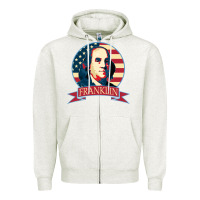 Oatmeal Heather benjamin franklin Zipper Hoodie - linhVisuals