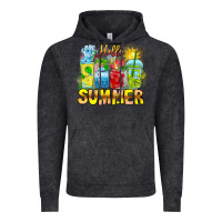 Vintage Black Hello Summer Vintage Hoodie - CowhideDigitalArt