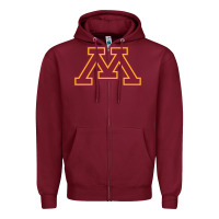 Burgundy university of minnesota, Apparel Zipper Hoodie - linhVisuals