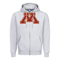 Heather Grey university of minnesota, Apparel Zipper Hoodie - linhVisuals
