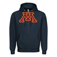 Navy university of minnesota, Apparel Zipper Hoodie - linhVisuals