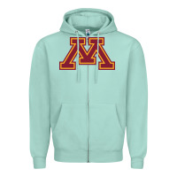 Seafoam university of minnesota, Apparel Zipper Hoodie - linhVisuals