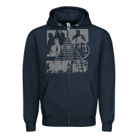 Navy gurps illuminati classic Zipper Hoodie - linhVisuals
