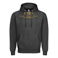 Charcoal Heather University of Minnesota Duluth., Apparel Zipper Hoodie - linhVisuals