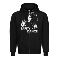 Black safety dance Zipper Hoodie - linhVisuals