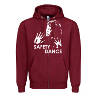 Burgundy safety dance Zipper Hoodie - linhVisuals