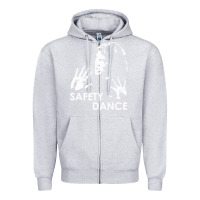 Heather Grey safety dance Zipper Hoodie - linhVisuals