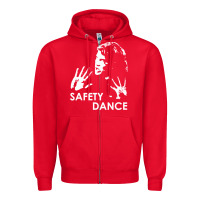 Red safety dance Zipper Hoodie - linhVisuals