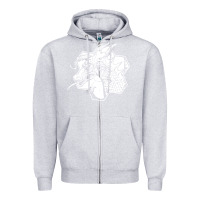 Heather Grey the fantasy trip megahex dragon Zipper Hoodie - linhVisuals