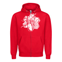 Red the fantasy trip megahex dragon Zipper Hoodie - linhVisuals