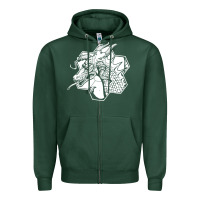 Sports Green the fantasy trip megahex dragon Zipper Hoodie - linhVisuals