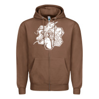 Chestnut the fantasy trip megahex dragon Zipper Hoodie - linhVisuals