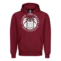 Burgundy clark university Zipper Hoodie - linhVisuals
