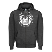 Charcoal Heather clark university Zipper Hoodie - linhVisuals