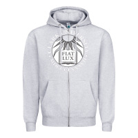 Heather Grey clark university Zipper Hoodie - linhVisuals